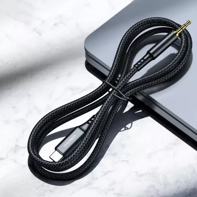 Kabllo audio Choetech AUX006, USB-C në mini jack 3.5mm, 1m, e zezë