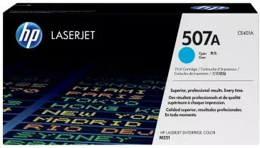 Toner, HP, 507A CE401A, për LaserJet, rendiment 5.500–8.800 faqe, cyan