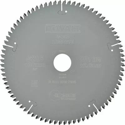 Disk sharrë rrethore DeWalt DT4286 216mm/30mm 80 dhëmbë