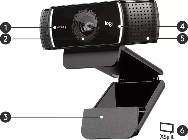 Kamerë Logitech C922 PRO HD STREAM, 1920 x 1080 pixels, Full HD, 60 fps, e zezë