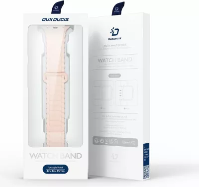 Rrip silikon Dux Ducis Armor për Apple Watch Ultra, SE, 9, 8, 7, 6, 5, 4, 3, 2, 1 (49, 45, 44, 42 mm), rozë-lejla