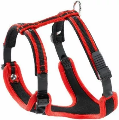 Parzmore qeni Ferplast Ergocomfort P, L (50–60 cm qafë / 70–80 cm gjoks), kuqe/zezë