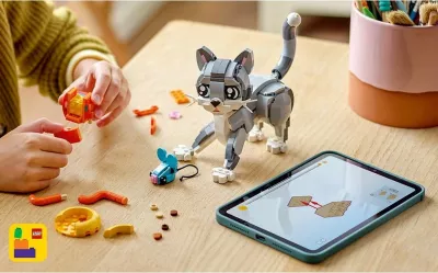 Set ndërtimi LEGO Creator Graue Katze 31163, multikolor