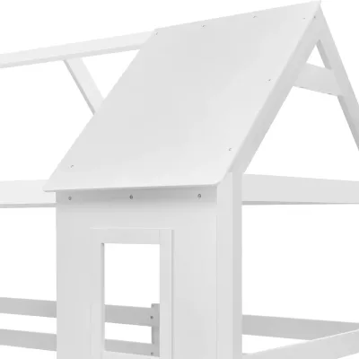 Krevet marinari për fëmijë Montessori HOOD, dru i bardhë, 190x90cm