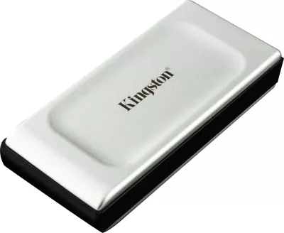 SSD portabël Kingston XS2000, 1 TB, USB Type-C, i zi, argjendtë