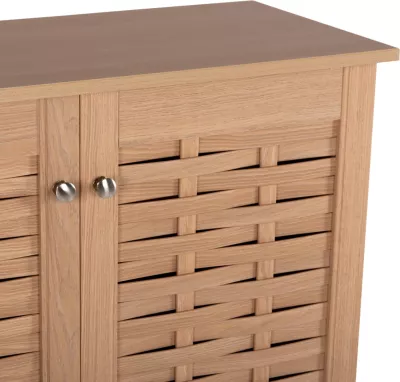 Kabinet këpucësh KABIRA, ngjyrë lisi, FH2210.09, 77x34x115H cm
