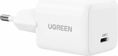 Karikues rrjeti Ugreen X513 30W GaN USB-C 3A me kabllo USB-C 1m, i bardhë (set)