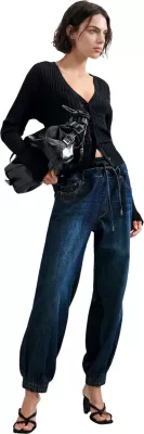Pantallona xhinse për femra Desigual 26WWDD14, blu [Madhësia: L]