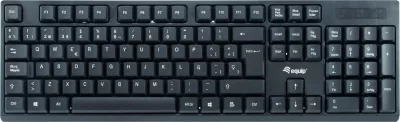 Tastierë me maus wireless Equip, QWERTY ES, full-size, e zezë