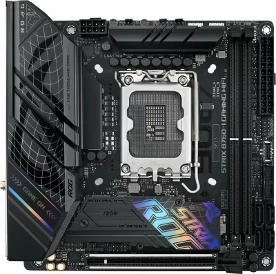 Pllakë amë ASUS ROG STRIX B760-I GAMING WIFI, Intel, LGA 1700, DDR5-SDRAM, 64 GB