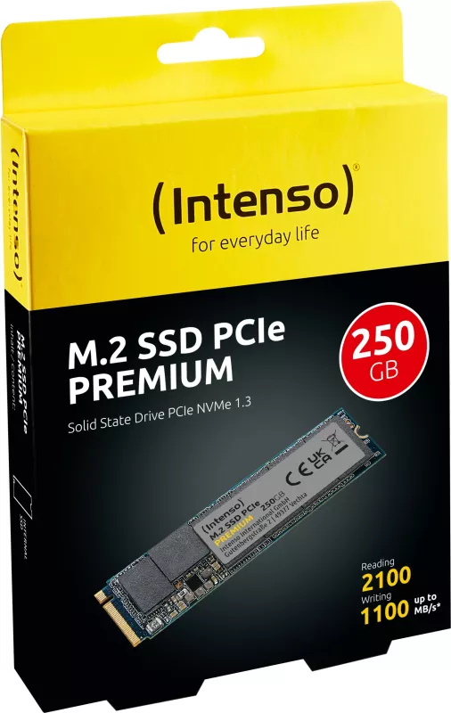 SSD Intenso M.2 PCIe Premium, 250 GB, 2100 MB/s