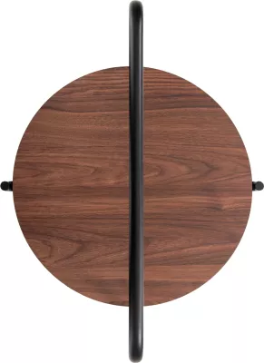 Tavolinë anësore SYLO FH9618.02 MDF ngjyrë arre-kornizë metalike e zezë Φ44x66Hcm