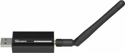 Marrës USB Zigbee, SONOFF ZBDongle-E, Zigbee 3.0, +20 dBm, antenë e jashtme SMA, i zi