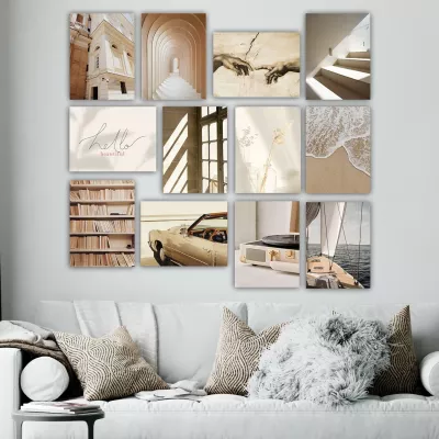 Piktura dekorative MDF (12 copë), Wallity, 12MDF41YS