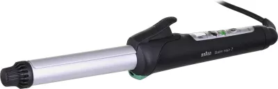 Hekur për kaçurrela Braun Satin Hair 7 CU 710 (EC 1), 5 nivele ngrohjeje, kabllo 2 m, zi/argjend