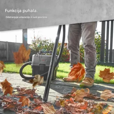 Fshesë me korrent VONHAUS 3500391 për të lagësht dhe të thatë, 1200 W, rezervuar 15 L, funksion fryrje, gri/zezë