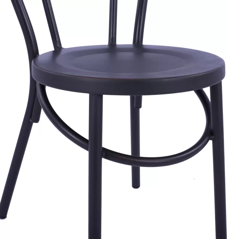 Karrige alumini tip Vjenë, ngjyrë e zezë e ndryshkur, FH5557.01, 42x52x88,5 cm, set prej 6 copë