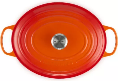 Tenxhere Le Creuset Signature 7.5L ovale, gize, portokalli