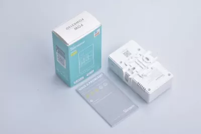 Switch smart Wi‑Fi SONOFF POWR316D, matës energjie 16A me LCD, AC 100-240V, 1 copë, i bardhë