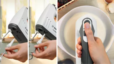 Procesor ushqimi Bosch MMRP1000, 0.8 L, Plastikë, Çelik inox, Kuq, Transparent, Bardhë