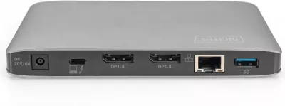 Docking station Digitus Thunderbolt 3, USB Type-C, 8K, gri