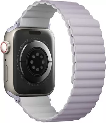 Rrip silikoni për Apple Watch UNIQ Revix, 42/44/45/49mm, dyngjyrësh vjollcë-e bardhë