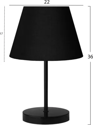 Llambë tavoline dekorative FH7602.02, ngjyrë e zezë