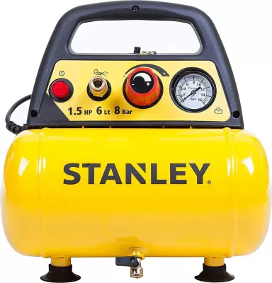 Kompresor ajri pa vaj Stanley DN200-8-6 6L 1.1kW 8 bar 230V, i verdhë
