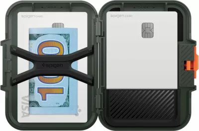 Mbështjellës Spigen Lock Fit MagSafe për karta, i gjelbër
