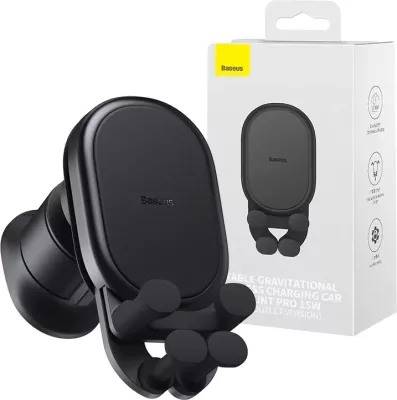 Mbajtës telefoni Baseus Pro SUWX030002 me karikim wireless 15W, i zi