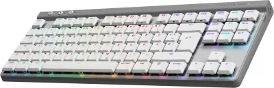 Tastierë mekanike Logitech G 920-012543, Wireless, RF Wireless + Bluetooth, RGB LED, e bardhë