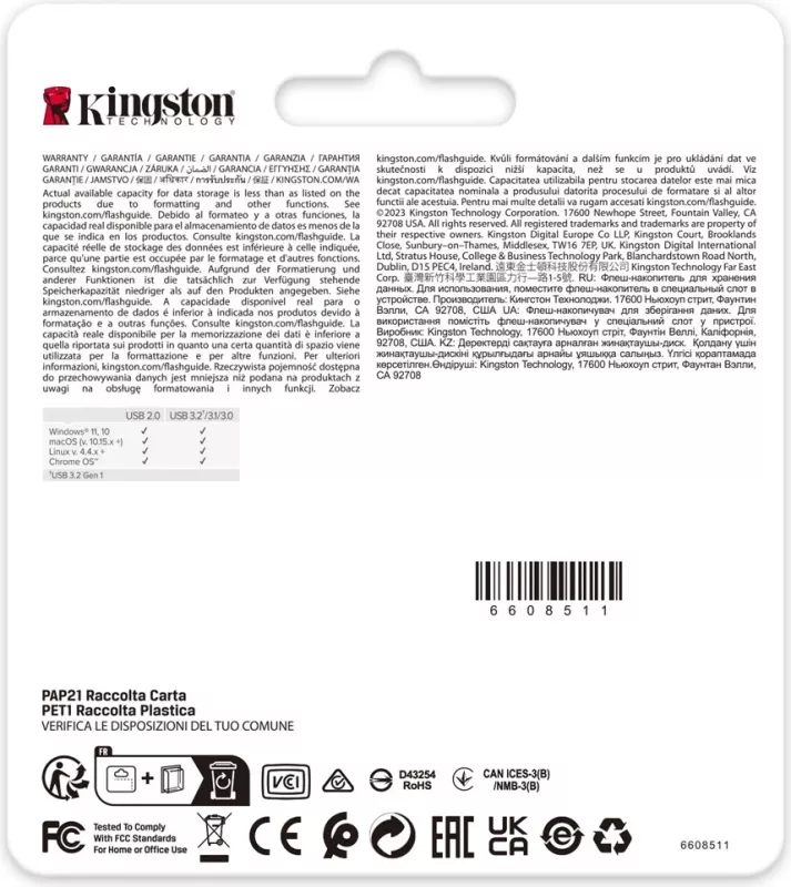 USB Kingston DataTraveler 512GB, 220MB/s
