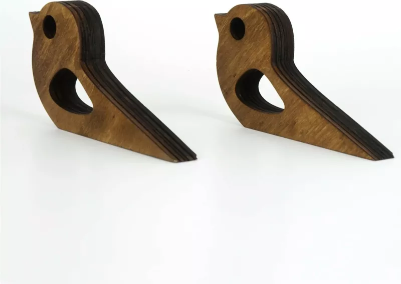 Ndalesë dere prej druri, ngjyrë bronzi, Aberto Design, MEH152, 14x2x7cm (2 copë)