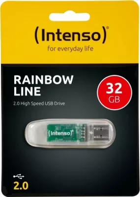 USB stick INTENSO Rainbow Line 32GB USB 2.0, transparent