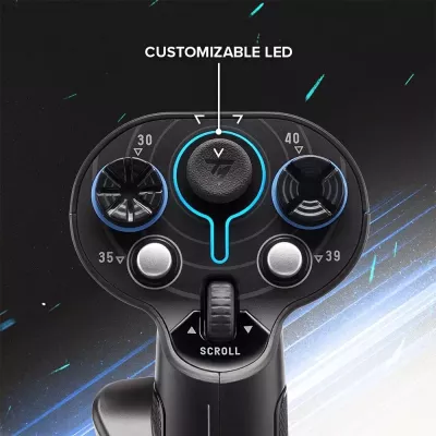 Grip add-on Thrustmaster Sol-R 3 AVA, 21 butona programmues, Z-axis, i dyanshëm, zi/kalter