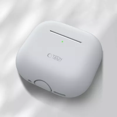Mbështjellës silikoni Tech-Protect për Apple AirPods 4, Gri