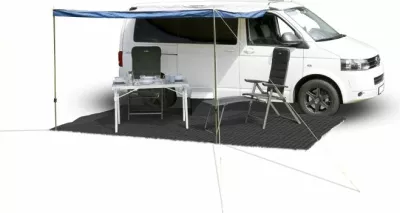 Mat kampingu BRUNNER BALMAT 0102064N.C20 250 x 500 cm, PP, 350 g/m², me çantë bartëse, e zezë/gri