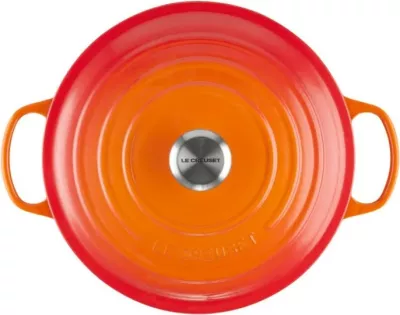 kaserolë gize Le Creuset Signature Round 24 cm 21177240902430, me kapak, e kuqe