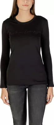 Maicë me mëngë të gjata për femra Armani Exchange XW001456 AF10356, e zezë [Madhësia: L]