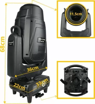 Kokë lëvizëse LED hibride LIGHT4ME Venom Hybrid 450 CMY 450W, Spot/Beam, Zoom 3-30°, DMX 26ch, e zezë