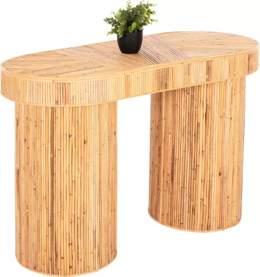 Konsolë ovale GATSBY FH9871 rattan natyral, ngjyrë natyrale, 110x45x74.5 cm