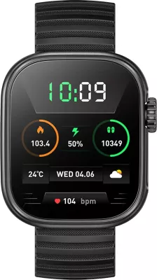 Smartwatch Aiwa SW-A700 2.01\" ekran, Bluetooth thirrje, IP67, 300mAh, e zezë, set me kabllo karikimi magnetik