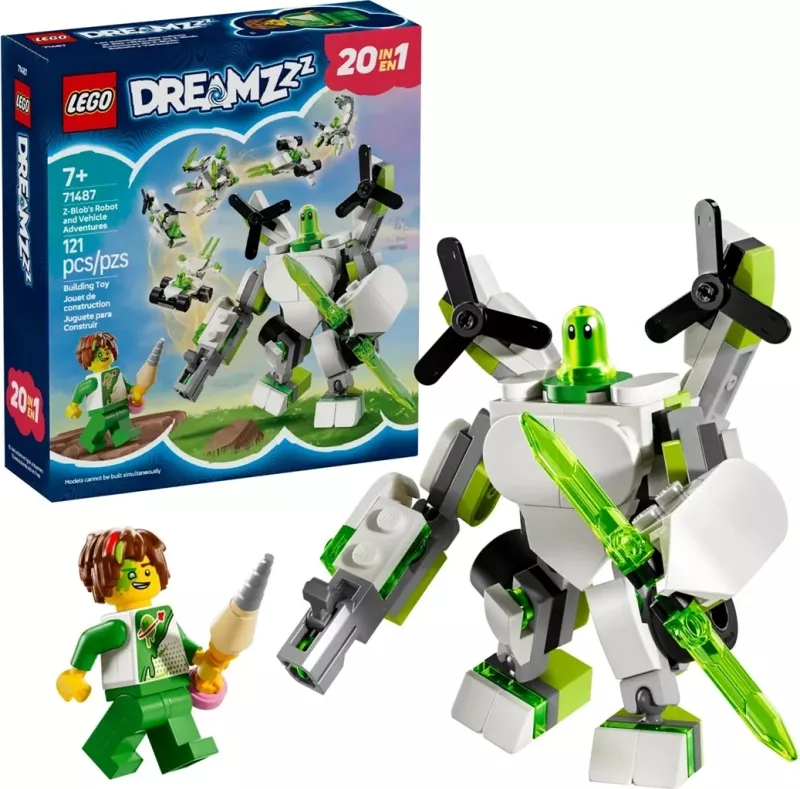 Set LEGO DREAMZZZ 71487 Z-Blob Robot dhe Aventurat e Automjeteve