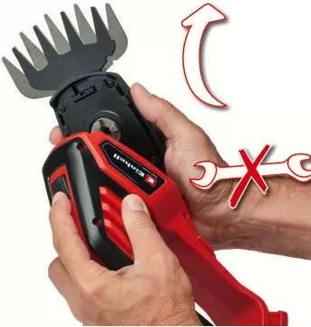 Gërshërë shkurresh Einhell GE-CG 18/100 Solo, Li-Ion 18V, e zezë/kuqe
