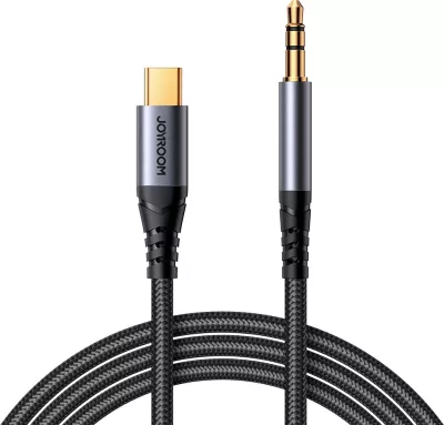 Kabllo audio, Joyroom, SY-A07 Audio Transfer Series, 3.5 mm mini jack në USB-C 1.2 m, e zezë