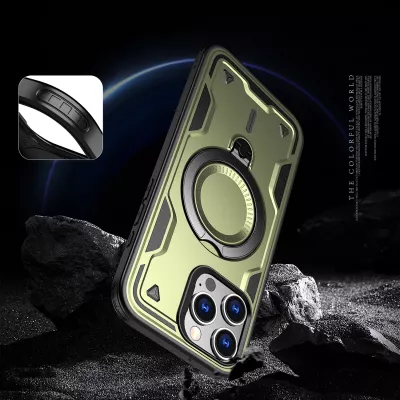 Mbështjellës Hurtel Hybrid Armor Trendy me MagSafe për iPhone 16 Pro, Jeshil