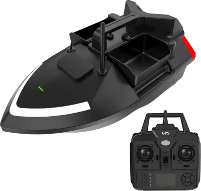 Varkë karremi, Flytec V020, GPS 40 pika, 3 dhoma, rreze 500 m, bateri 7.4V 12000 mAh, e zezë