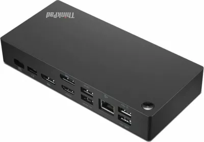 Stacion dokimi USB-C Lenovo ThinkPad Universal 40AY0090EU, Power Delivery 100W, 2x DisplayPort, HDMI, Gigabit LAN, e zezë
