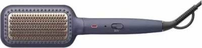 Furçë drejtuese flokësh Philips BHH885/00, ionizuese, veshje qeramike, 200°C, blu