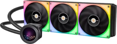 Kasë ftohëse me ujë Thermaltake Toughliquid Ultra 420 RGB, 3 ventilatorë, ekran LCD, e zezë